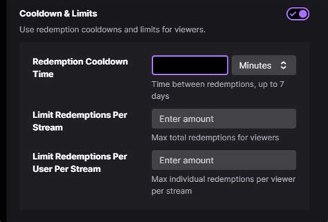 twitch channel reward limit